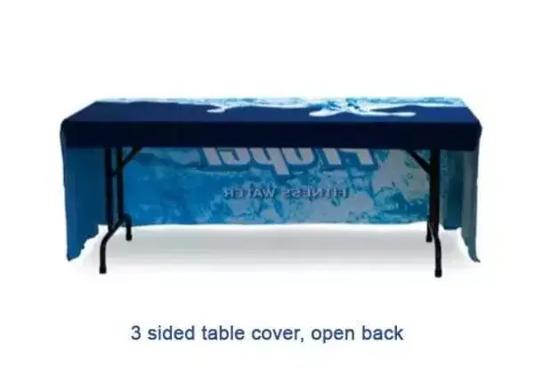 3 sided table cover open back