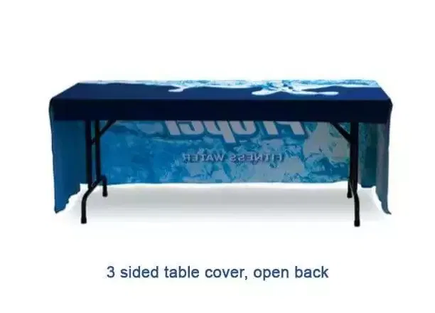 3 sided table cover open back