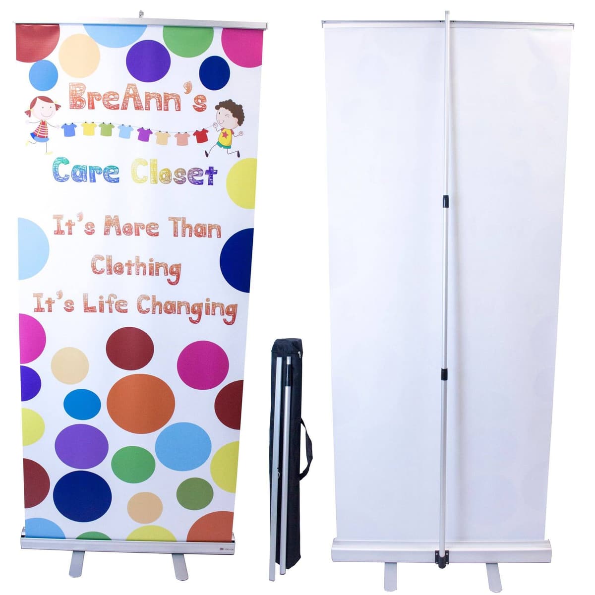Retractable display prepared for a time-sensitive business presentation