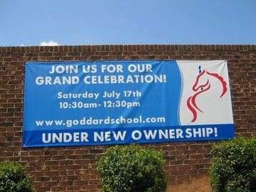 Full-color vinyl banner used for a business promotion