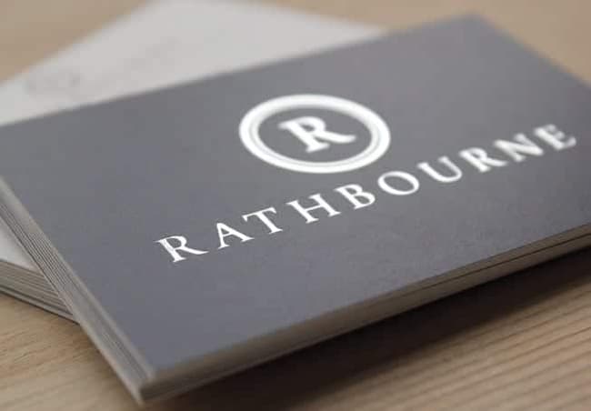 Stack of silk matte laminated business cards
